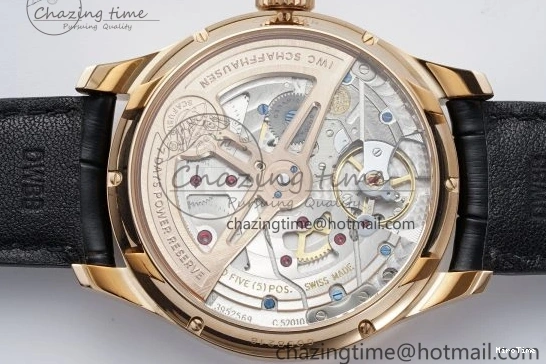 MIROTIME 1222 Portugieser Perpetual Calendar RG 5033 APSF 1:1 Best Edition White Dial on Black Leather Strap A52610 Clone TechFriendly 7043